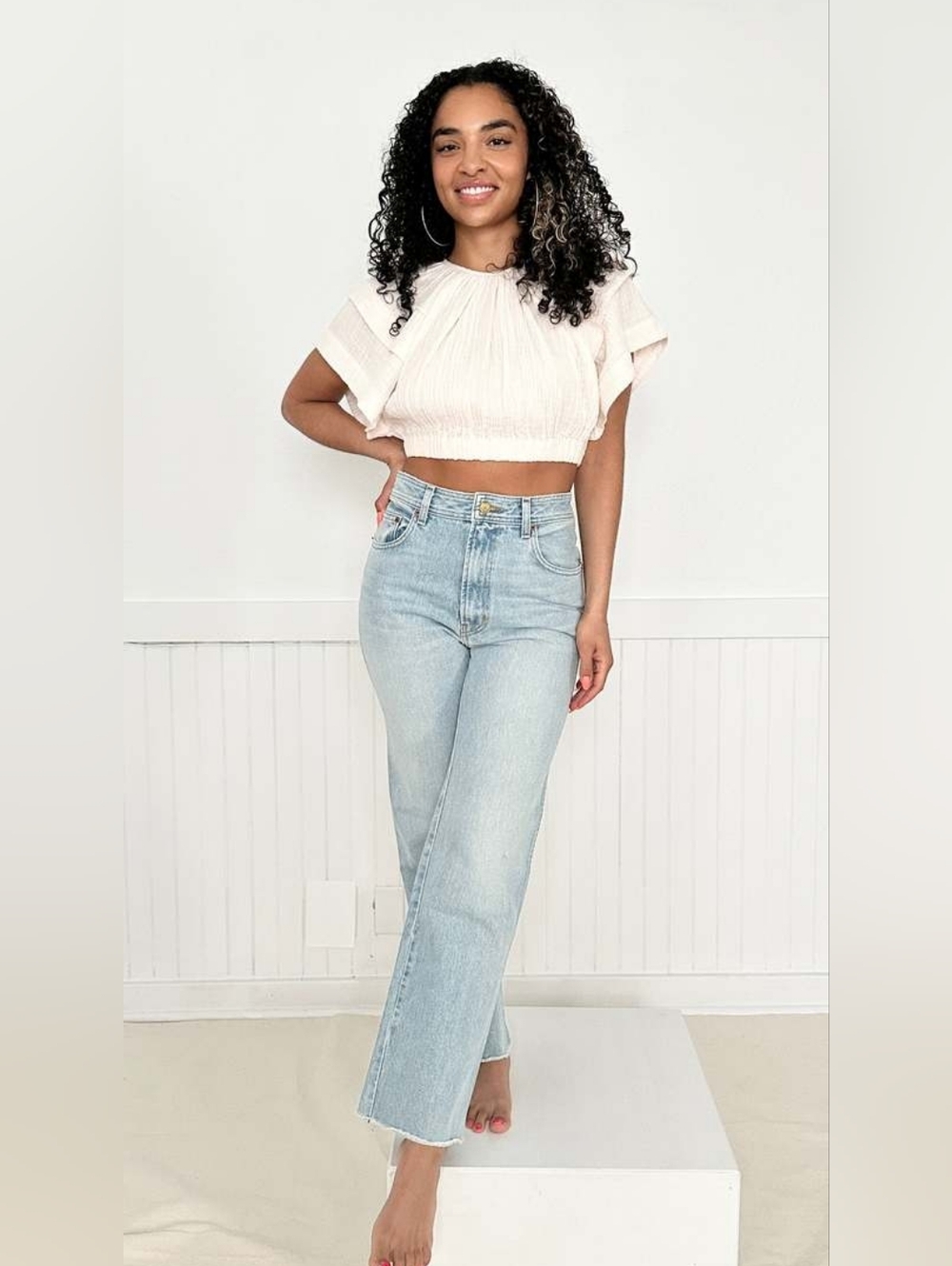 B SIDES • Eshel Kick Flare Jeans In Hess Light Vintage